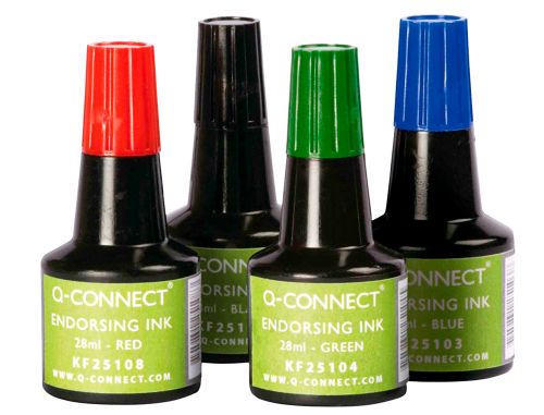 Tinta para almofada q-connect preto frasco de 28 ml , Q-connect , 52391 , 5705831251052